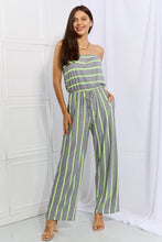 Load image into Gallery viewer, Sew In Love Pop Of Color Sleeveless Striped Jumpsuit