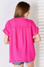 Load image into Gallery viewer, Zenana Raw Hem Short Sleeve Top