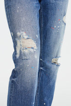 Load image into Gallery viewer, BAYEAS Full Size High Waist Distressed Paint Splatter Pattern Jeans