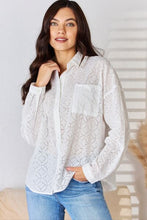 Load image into Gallery viewer, Rousseau Long Sleeve Button Up Eyelet Shirt