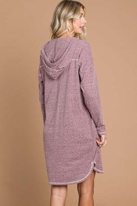 Culture Code Hooded Long Sleeve Sweater Dress