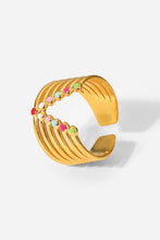 Load image into Gallery viewer, Candy Skies Decorative Enamel V-Shaped Open Ring