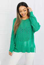 Load image into Gallery viewer, Mittoshop Exposed Seam Slit Knit Top in Kelly Green