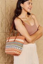 Load image into Gallery viewer, Fame By The Sand Straw Braided Striped Tote Bag