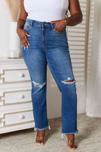 Load image into Gallery viewer, Judy Blue Distressed Raw Hem Jeans