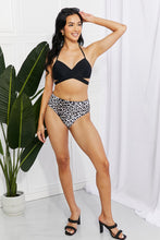 Load image into Gallery viewer, Marina West Swim Summer Splash Halter Bikini Set in Black