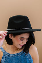 Load image into Gallery viewer, Fame Make an Entrance Rhinestone Strap Fedora