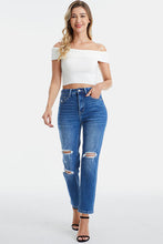 Load image into Gallery viewer, BAYEAS Distressed High Waist Mom Jeans