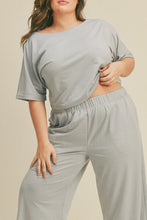 Load image into Gallery viewer, Kimberly C Short Sleeve Cropped Top and Wide Leg Pants Set