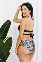 Load image into Gallery viewer, Marina West Swim Summer Splash Halter Bikini Set in Black