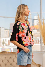 Load image into Gallery viewer, Sew In Love Floral Round Neck Short Sleeve T-Shirt