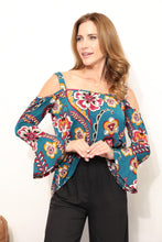 Load image into Gallery viewer, Sew In Love Floral Cold Shoulder Blouse