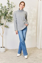 Load image into Gallery viewer, Heimish Turtleneck Long Sleeve Slit Sweater