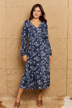 Load image into Gallery viewer, HEYSON Night Out Balloon Sleeve Floral Midi Dress