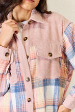 Load image into Gallery viewer, J.NNA Plaid Colorblock Button Down Jacket