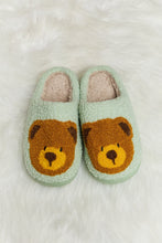 Load image into Gallery viewer, Melody Teddy Bear Print Plush Slide Slippers