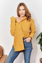 Load image into Gallery viewer, HEYSON Oversized Corduroy  Button-Down Tunic Shirt with Bust Pocket