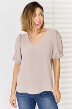 Load image into Gallery viewer, Zenana V-Neck Puff Sleeve Top