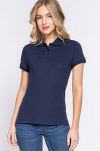 ACTIVE BASIC Classic Short Sleeve Polo Top