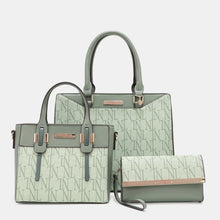 Load image into Gallery viewer, Nicole Lee USA 3-Piece Letter Print Texture Handbag Set