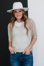 Load image into Gallery viewer, GeeGee Gracefully Golden Openwork Sweater