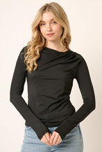 Load image into Gallery viewer, Mittoshop Ruched Long Sleeve Slim Top
