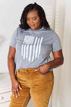 Load image into Gallery viewer, Simply Love US Flag Graphic Cuffed Sleeve T-Shirt