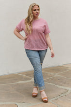 Load image into Gallery viewer, e.Luna Chunky Knit Short Sleeve Top in Mauve