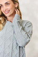 Load image into Gallery viewer, BiBi Cable Knit Round Neck Sweater