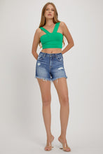 Load image into Gallery viewer, RISEN High Waist Ripped Denim Shorts