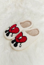 Load image into Gallery viewer, Melody Love Heart Print Plush Slippers