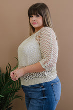 Load image into Gallery viewer, GeeGee Gracefully Golden Openwork Sweater