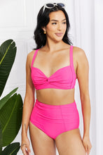 Load image into Gallery viewer, Marina West Swim Take A Dip Twist High-Rise Bikini in Pink