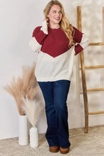 Load image into Gallery viewer, Hailey &amp; Co Color Block Dropped Shoulder Knit Top